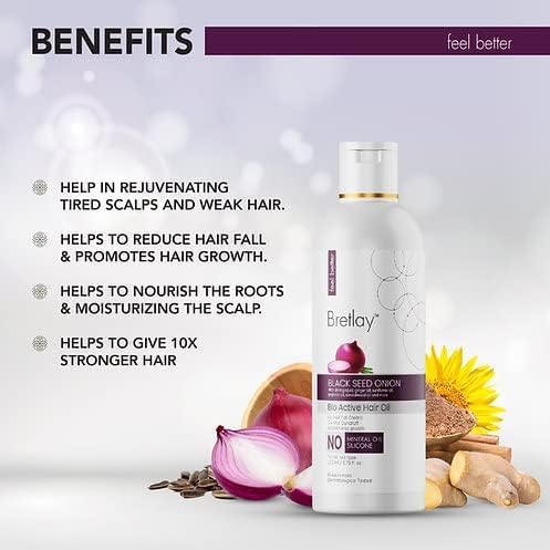 Combo of Black Seed Red Onion Hair Oil & Black Seed Hair Serum | Dandruff-Free, Frizz-Free, No Mineral Oil