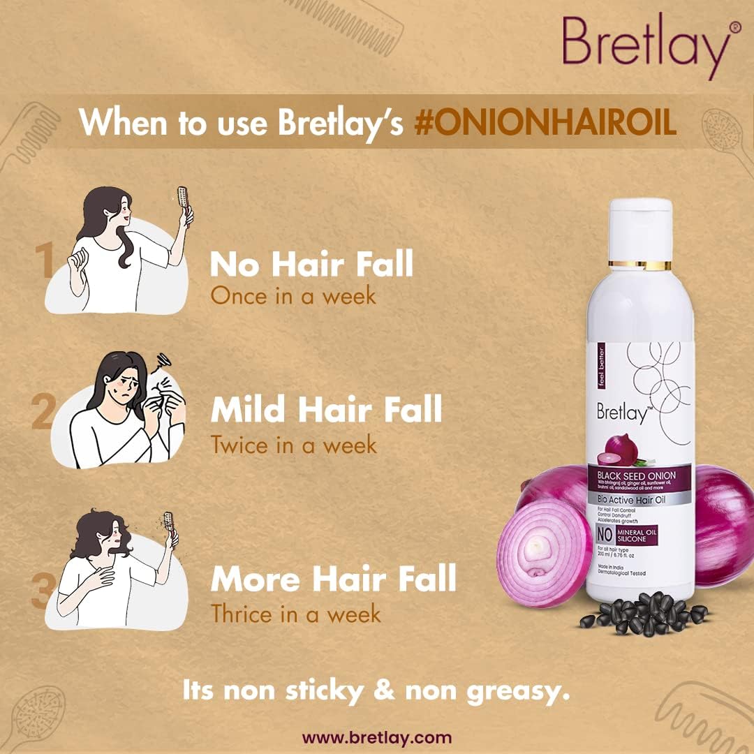 Red Onion Hair Oil with Black Seed | Dandruff-Free Hair Growth Oil with Essential Oils