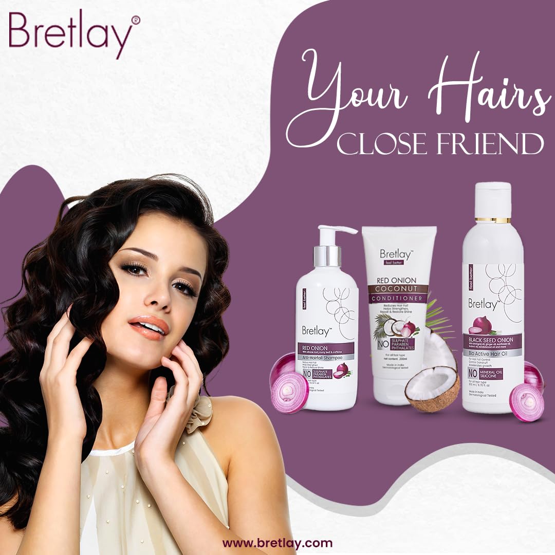Red Onion Shampoo & Conditioner Combo with Hair Oil | Hair Fall & Regrowth | Anti-Dandruff | Reduces Hair Fall