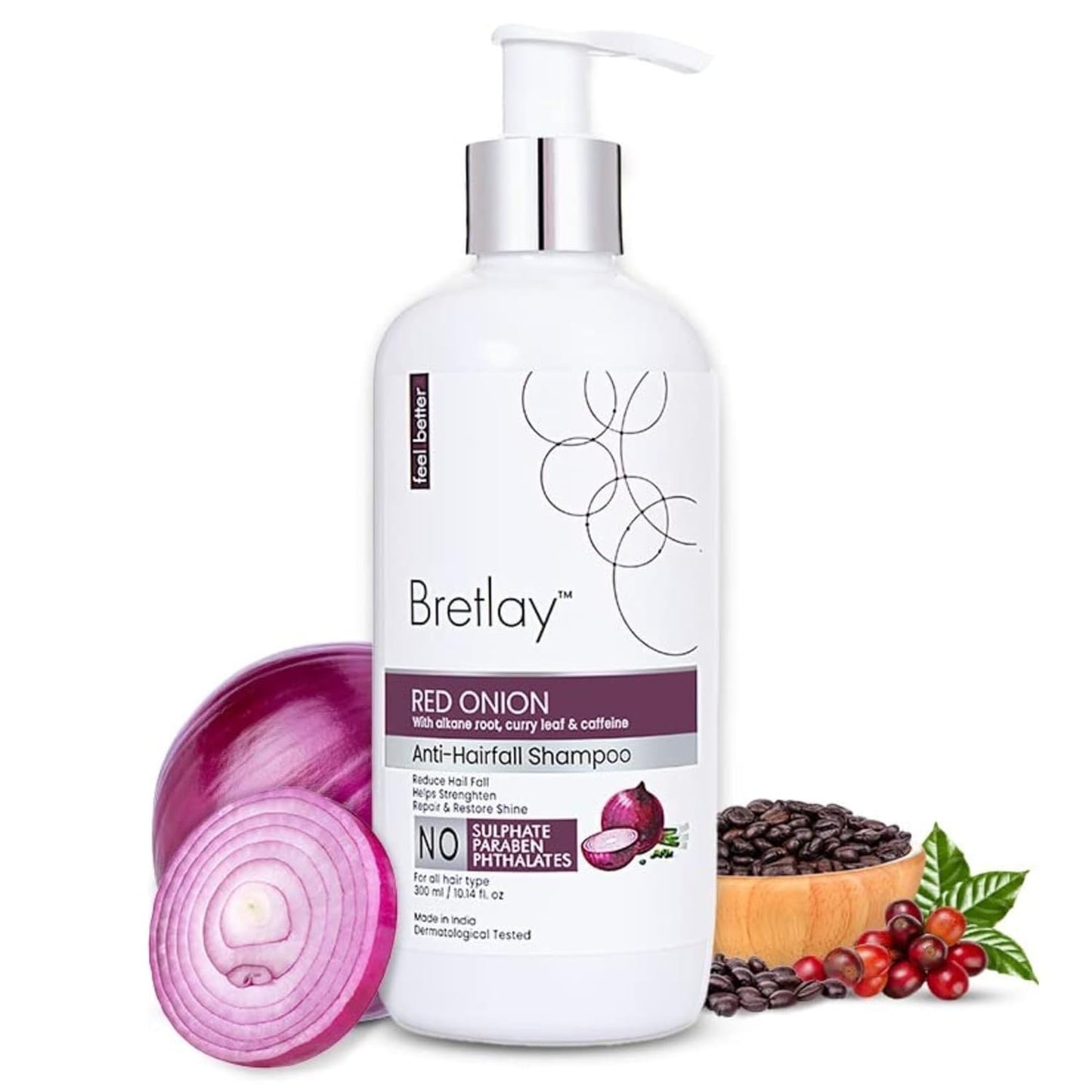 Red Onion Shampoo | Anti-Hair Fall Shampoo | Sulphate & Paraben Free | Reduces Hair Fall & Improves Scalp Health
