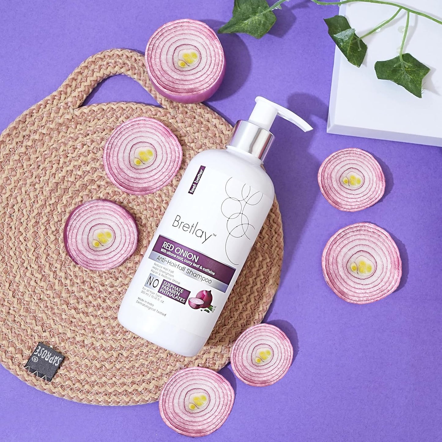 Red Onion Shampoo | Anti-Hair Fall Shampoo | Sulphate & Paraben Free | Reduces Hair Fall & Improves Scalp Health