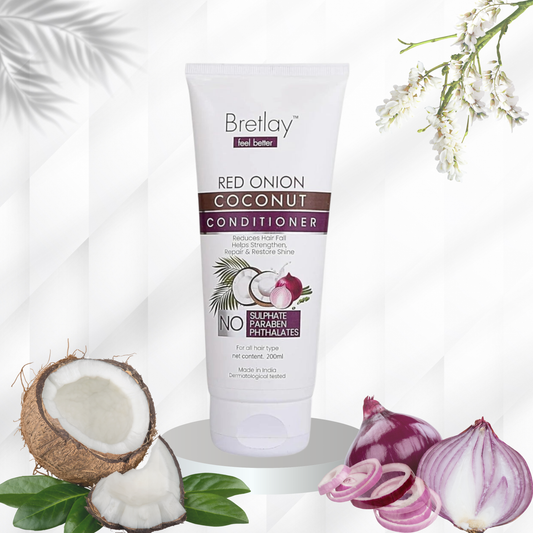 Red Onion Coconut Hair Conditioner | Reduces Hair Fall | Sulphate & Paraben Free for Dry, Frizzy Hair